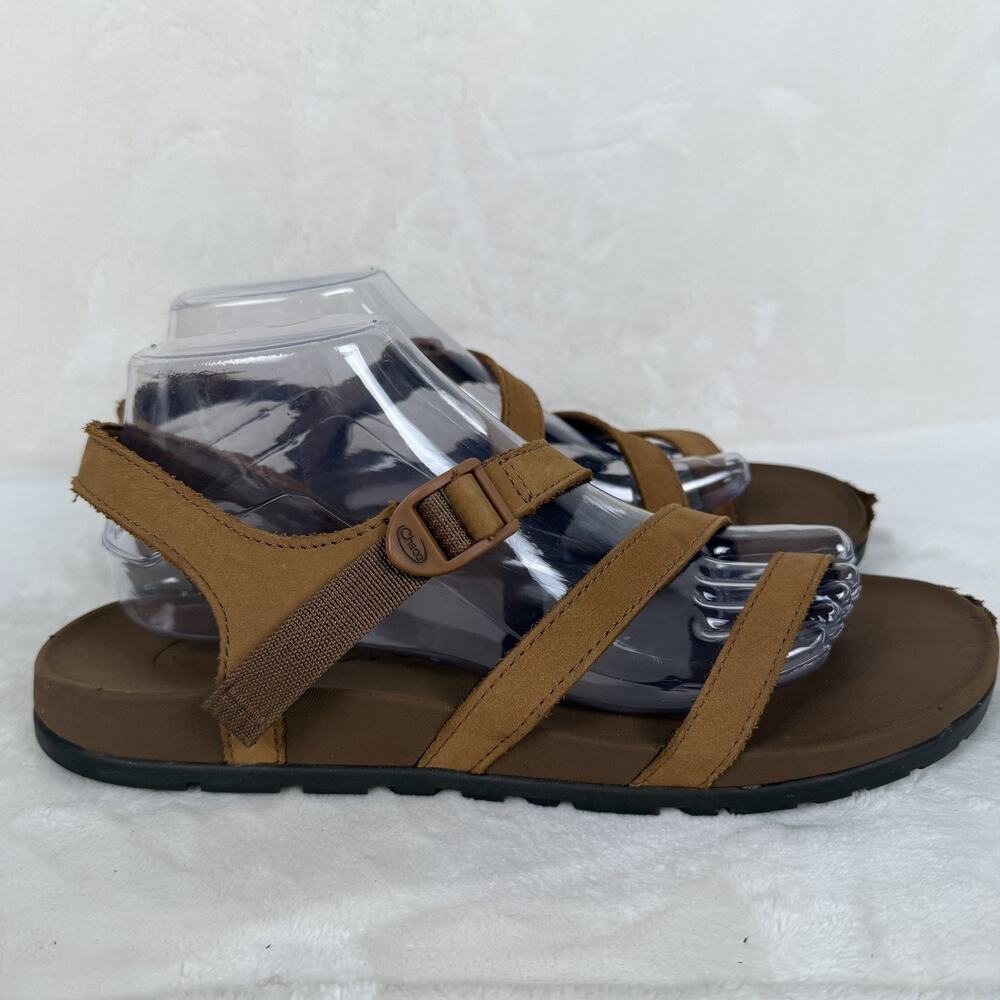 Chaco Women’s Brown Leather Toe Loop Lowdown Sandals Adjustable Straps 10 - Picture 2 of 10